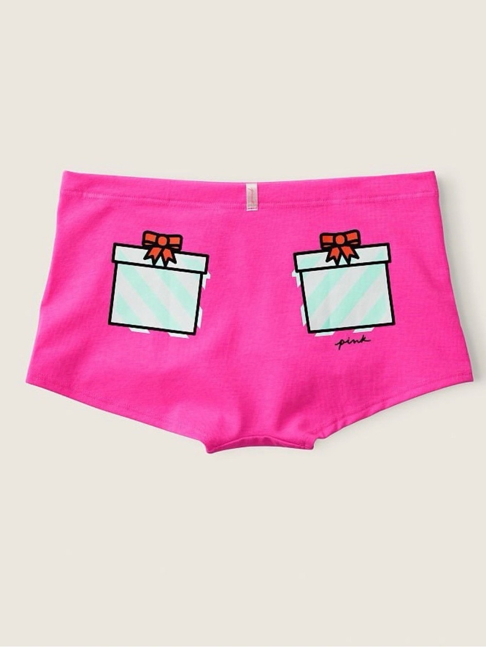 Victoria's Secret PINK Logo Waistband Boyshort /Shortie Panty ~ Size: Large